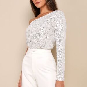 Lulus Dancing Diva Sequin Bodysuit